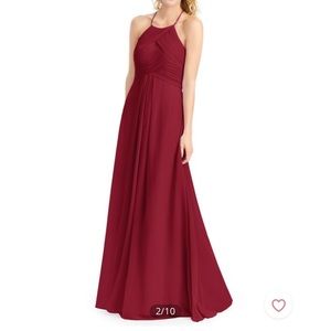 Burgundy azazie bridesmaid dress size 6